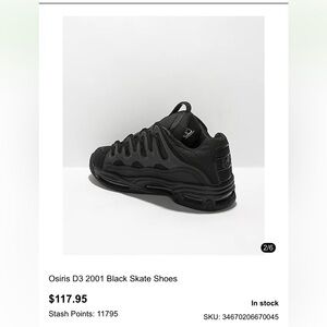 Osiris 2001 D3 skating shoes size 11.5 men’s
